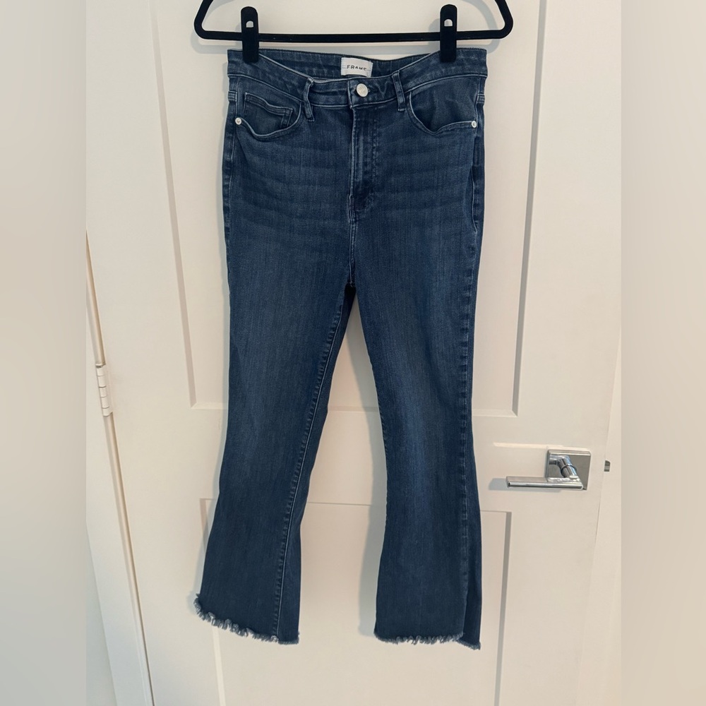FRAME Le Crop Mini Boot-Leg Jeans, Size 30/US‎ 12 - Picture 6 of 10